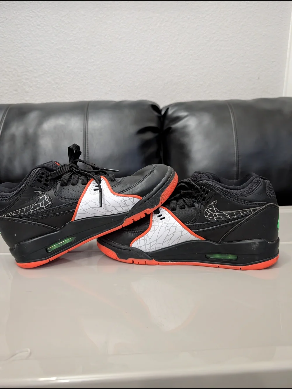 Nike Air Flight ’89 “All-Star” 2020, style CT8478-001, Black/Orange Blaze/Green